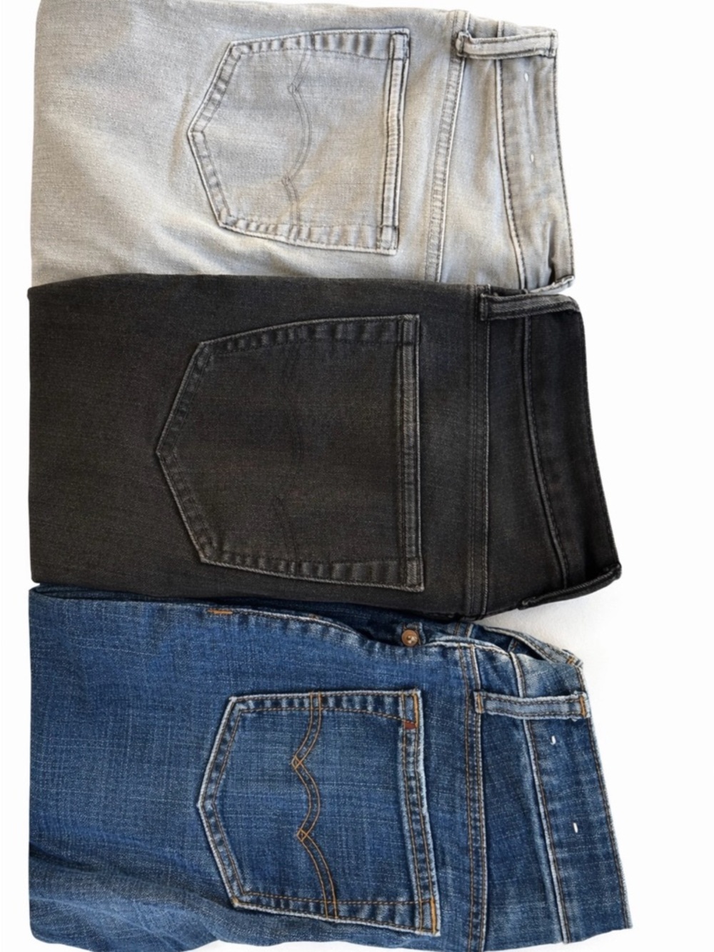 American Eagle Men’s Jeans Bundle 3 Pairs 26x28 Blue Gray Black-slim